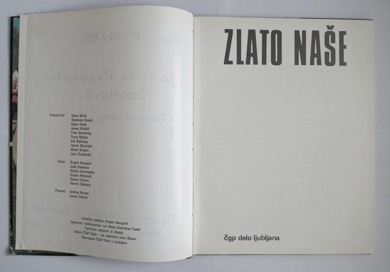 ZLATO NASE libro 1971 Jaka Stular con autografi basket femminile …