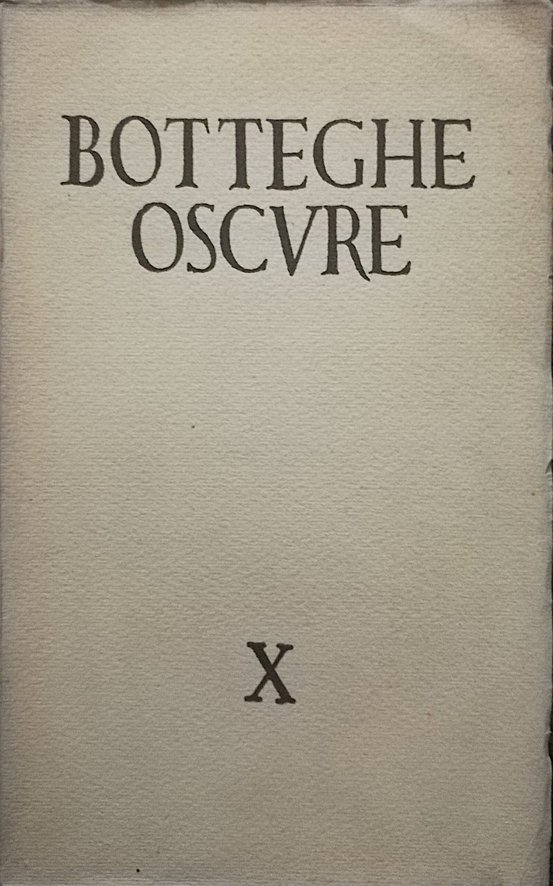 Botteghe Oscure - Quaderno X