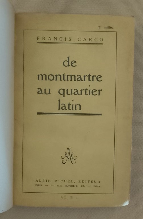 De Montmartre au quartier latin