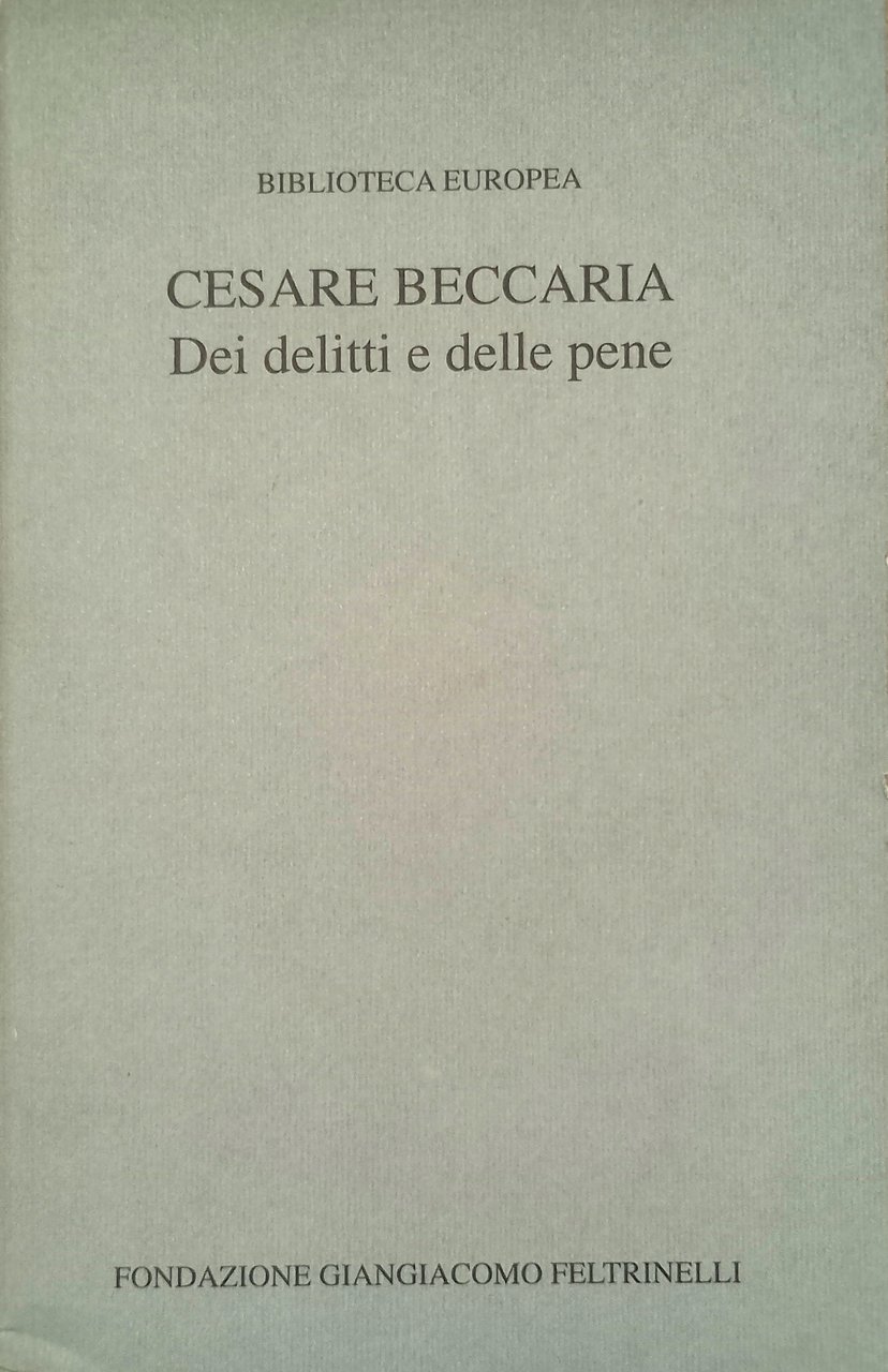 Dei delitti e delle pene | Immagine principale