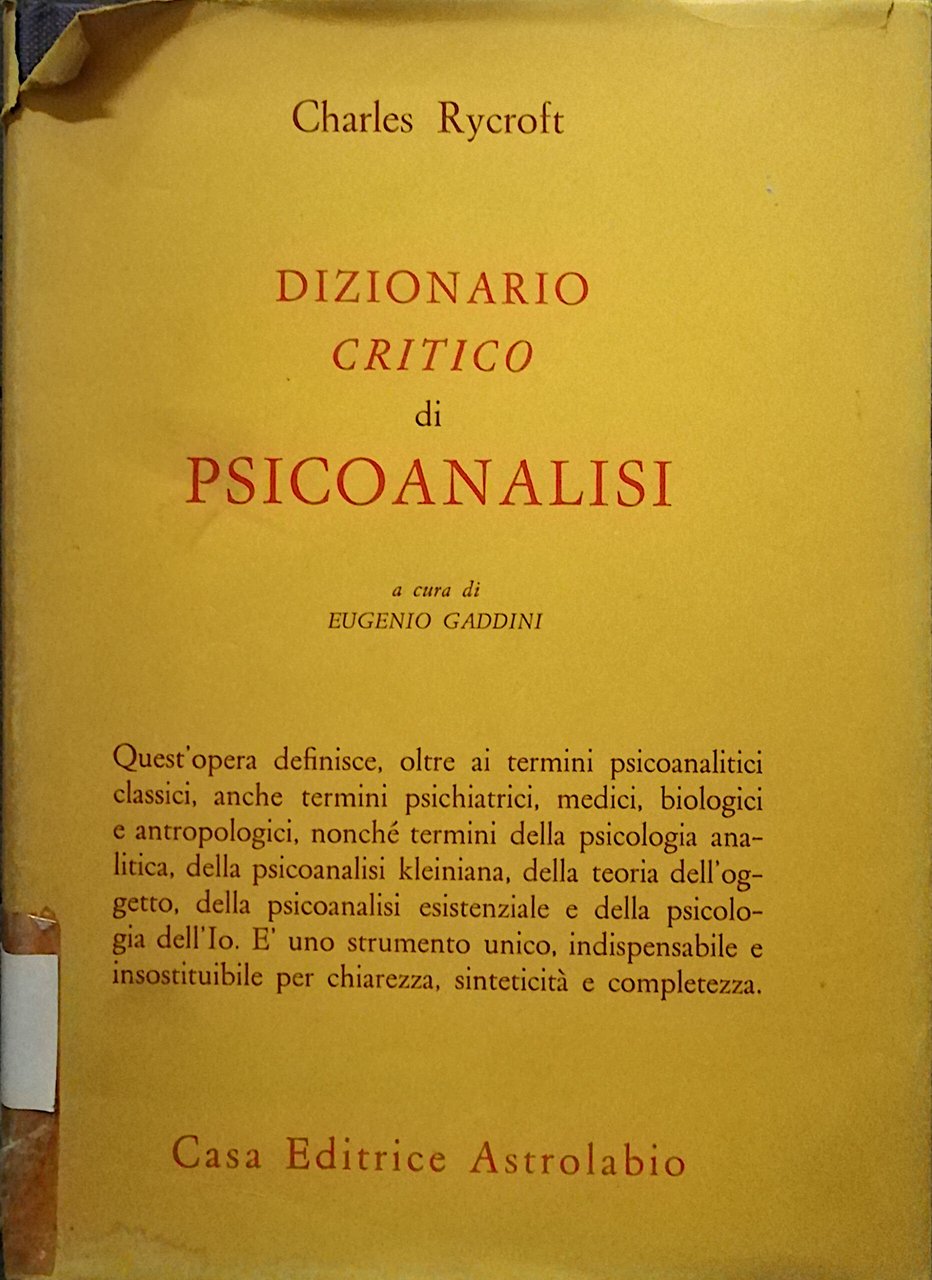Dizionario critico di Psicoanalisi