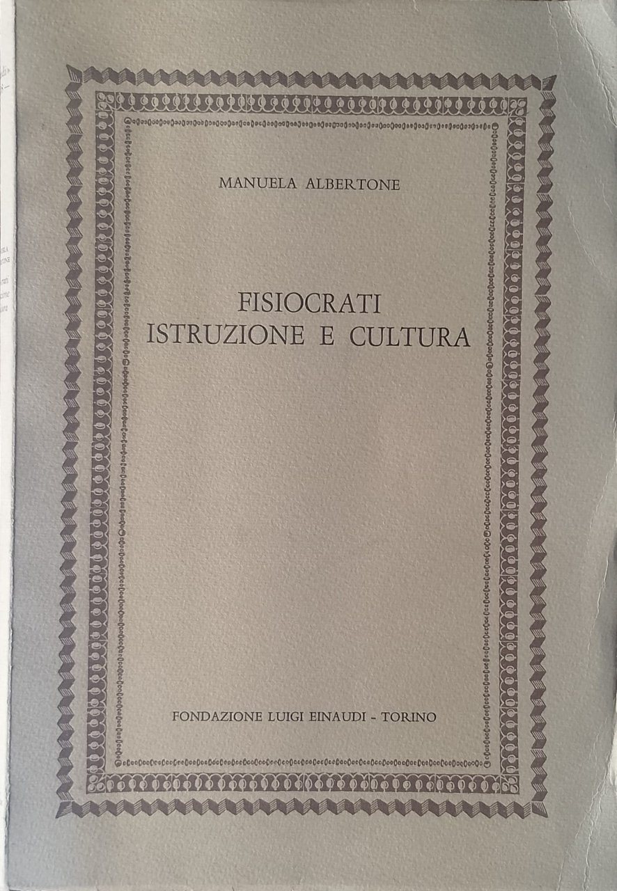 Fisiocrati - Istruzione e cultura