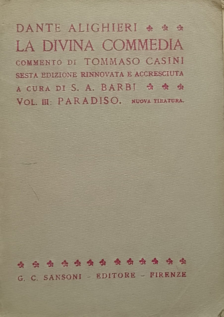 La Divina Commedia - vol. III - Paradiso