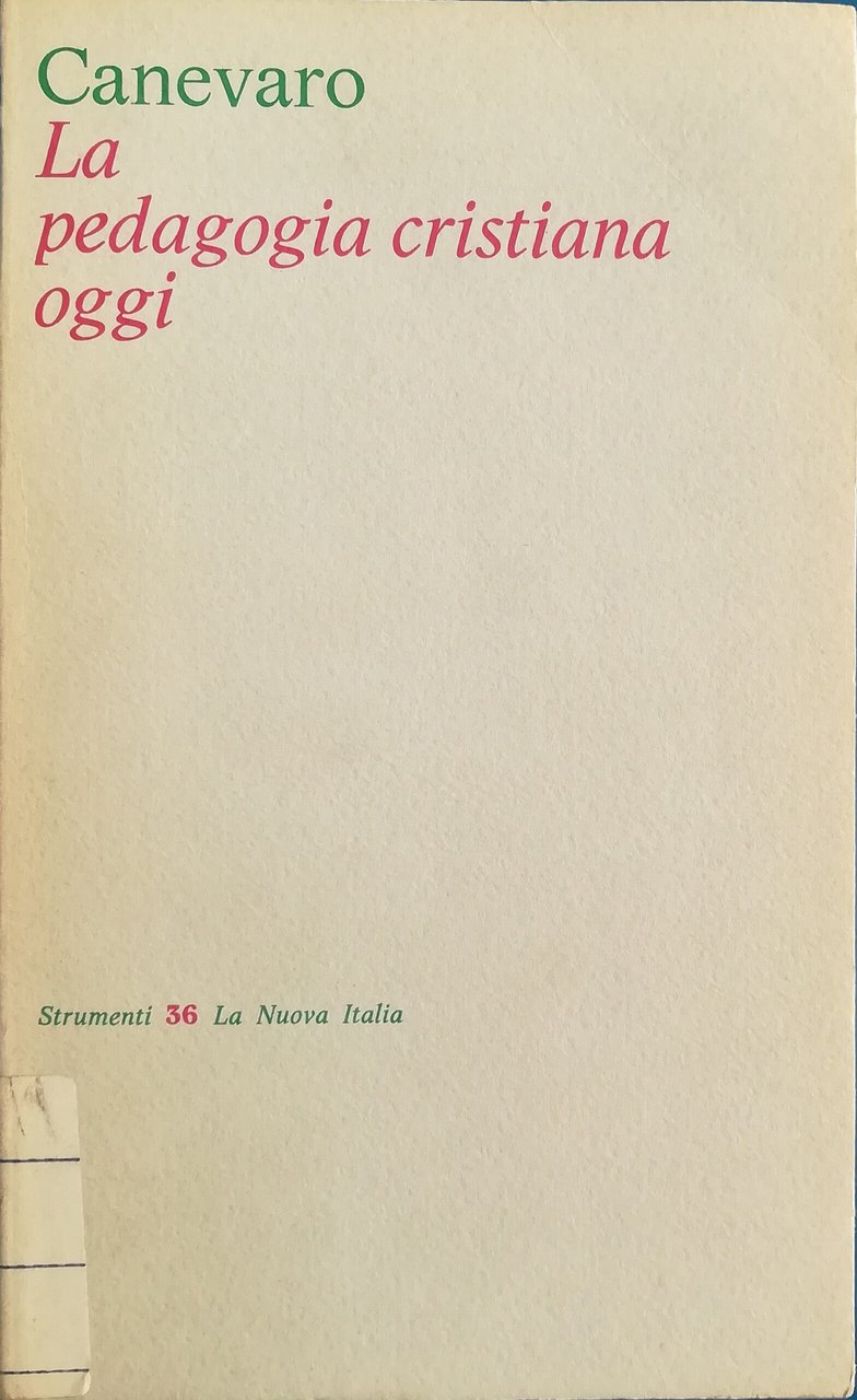 La pedagogia cristiana oggi