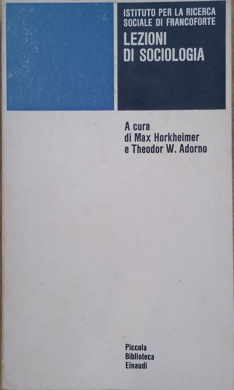 Lezioni di sociologia