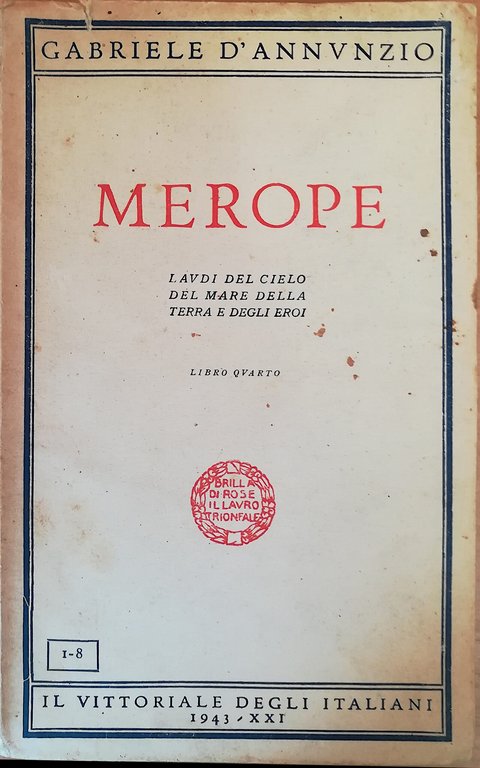 Merope - Laudi del cielo del mare della terra e degli eroi - Libro quarto