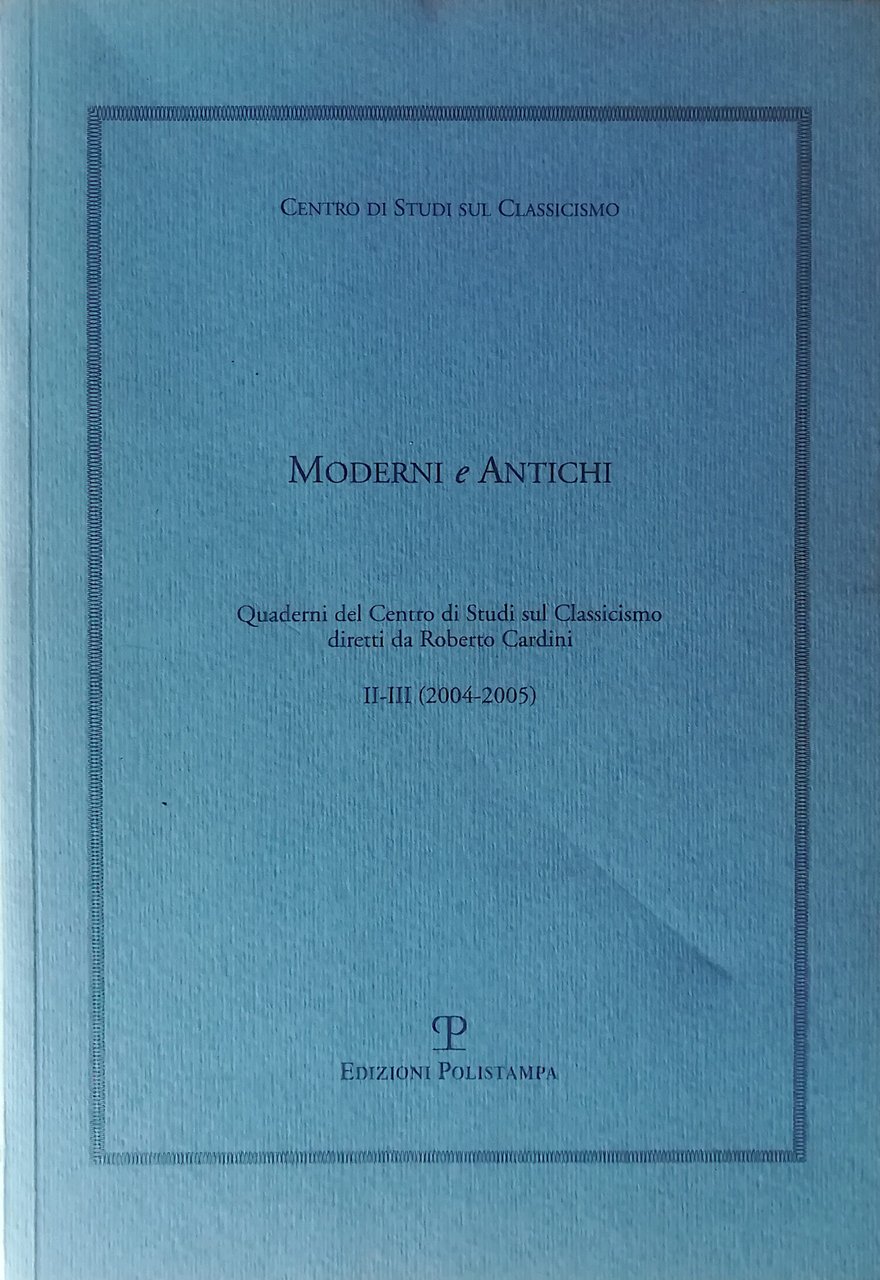 Moderni e Antichi - Quaderni del Centro di Studi sul …
