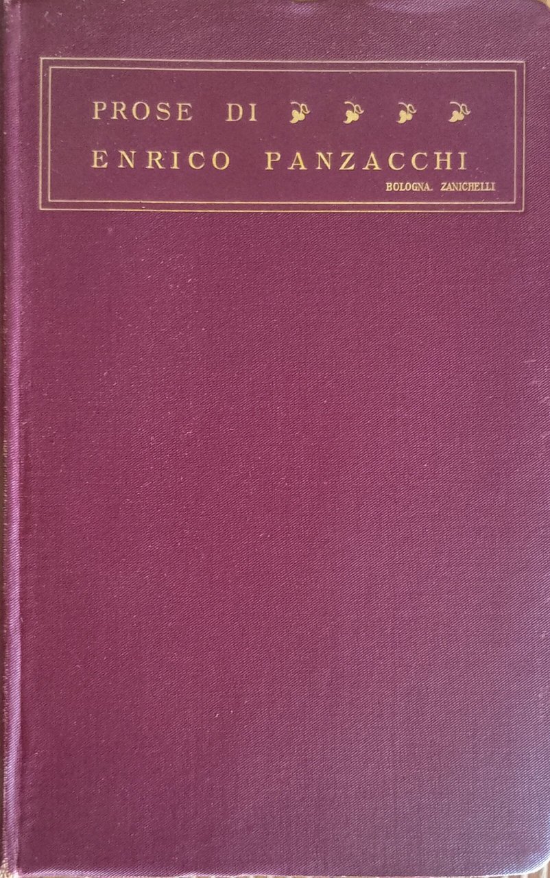 Prose di Enrico Panzacchi – Scelte da Giuseppe Lipparini