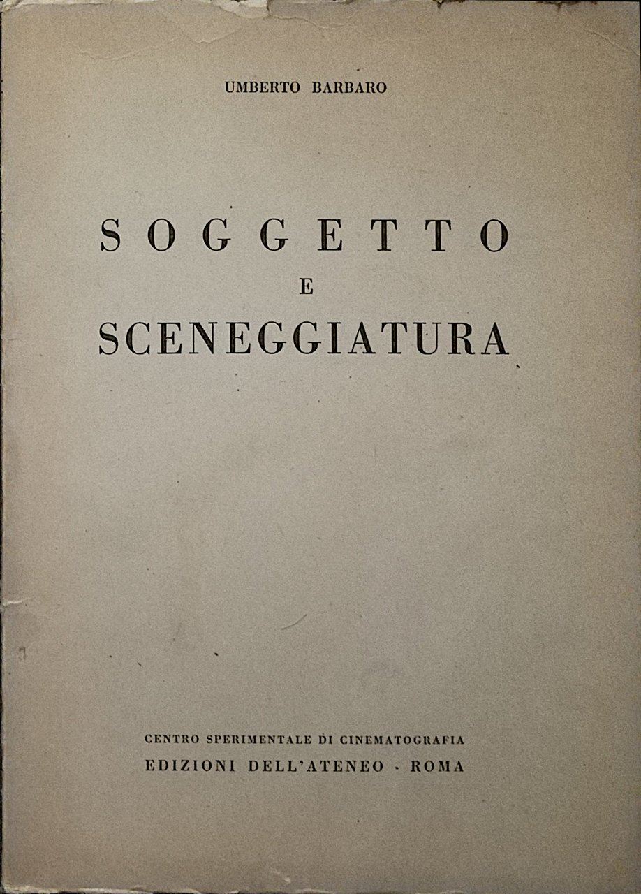 Soggetto e sceneggiatura