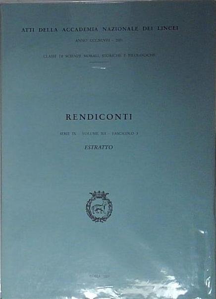 ACCADEMIA NAZIONALE DEI LINCEI RENDICONTI ESTRATTO | Immagine Gallery 2