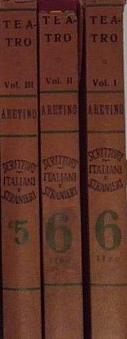 aretino teatro tre volumi | Immagine principale