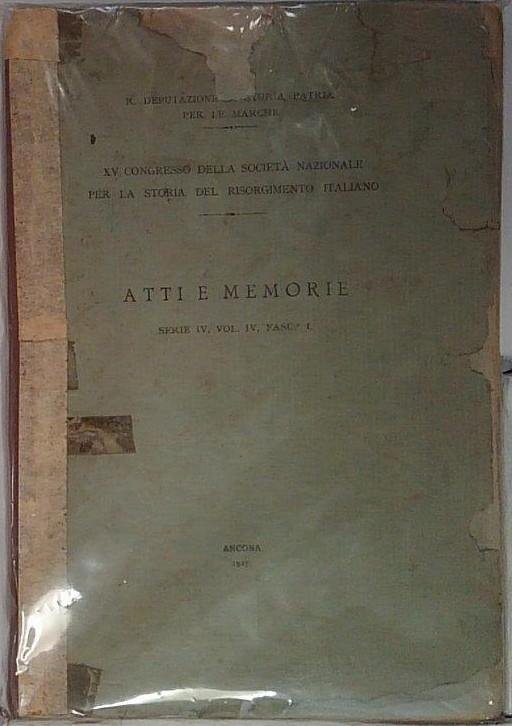 atti e memorie serie iv vol iv fasc 1 xv … | Immagine principale