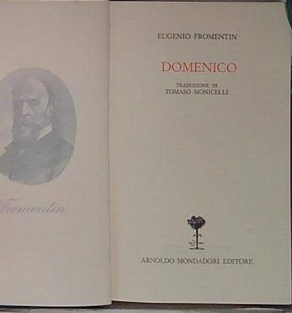 Biblioteca romantica - E.Fromentin - DOMENICO