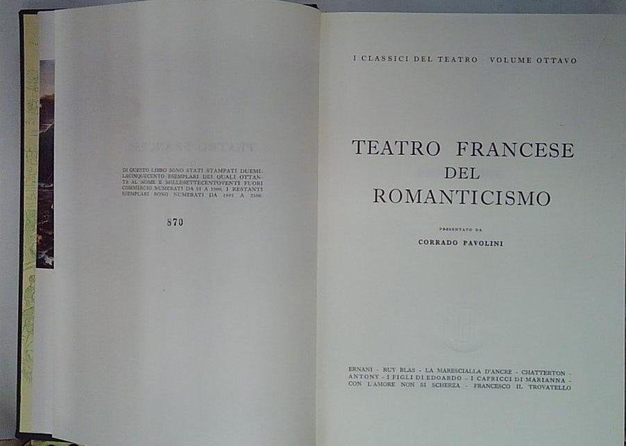 Corrado pavolini TEATRO FRANCESE DEL ROMANTICISMO rai eri | Immagine principale