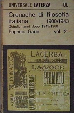 cronache di filosofia italiana 2 | Immagine principale