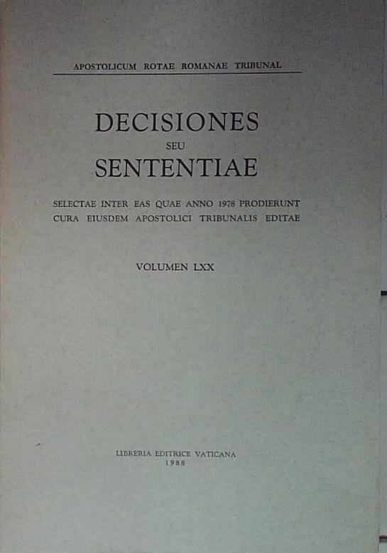 decisiones seu sententiae lxx | Immagine principale
