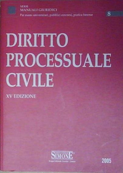 DIRITTO PROCESSUALE CIVILE Edizioni Giuridiche Simone 2005 | Immagine principale