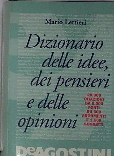 Dizionario delle idee, dei pensieri e delle opinioni | Immagine principale