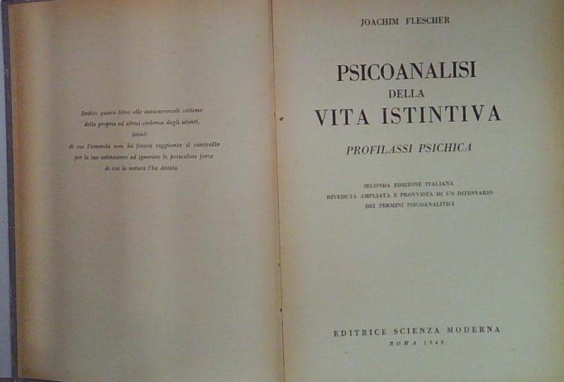 Flescher J. - PSICOANALISI DELLA VITA ISTINTIVA | Immagine principale