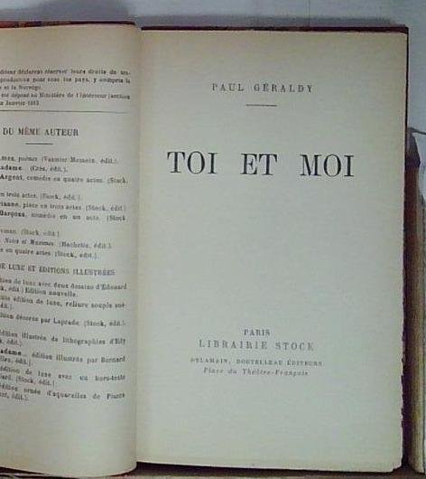 Geraldy TOI ET MOI librairie stock | Immagine principale
