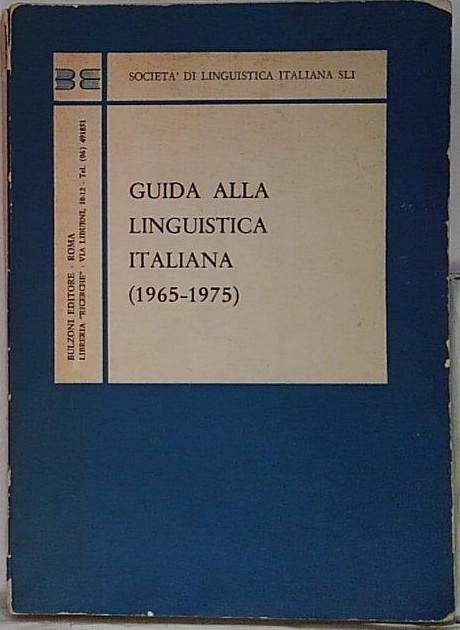 guida alla linguistica italiana 1965 1975 | Immagine principale