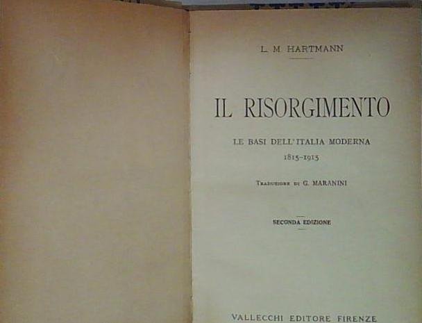 Hartmann IL RISORGIMENTO Vallecchi | Immagine principale