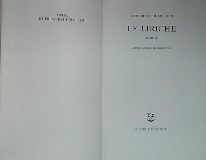 Holderlin LE LIRICHE TONMO 1 adelphi | Immagine Gallery 2