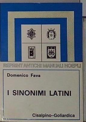 I sinonimi latini (rist. anast. 1910) | Immagine principale