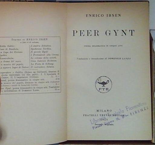 Ibsen PEER GYNT treves | Immagine principale