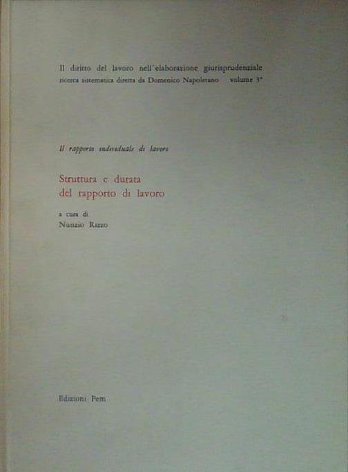 Il rapporto individuale di lavoro. Struttura e durata del rapporto … | Immagine principale
