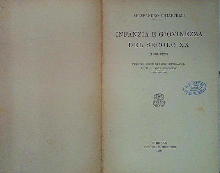 infanzia e giovinezza del secolo xx | Immagine principale