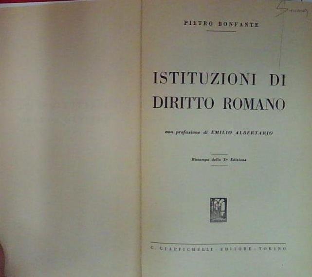 Istituzioni di diritto romano | Immagine principale