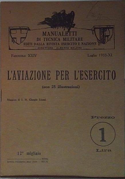 l'aviazione per l'esercito fasc xxiv lug 1933 | Immagine principale