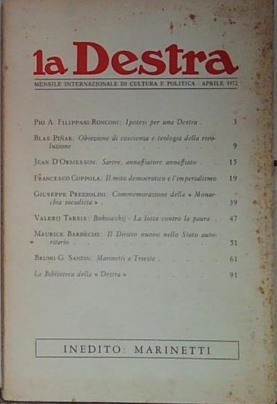 la destra aprile 1972 | Immagine principale