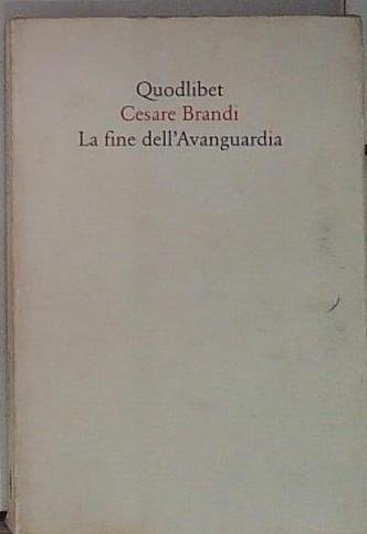 La fine dell'avanguardia | Immagine principale