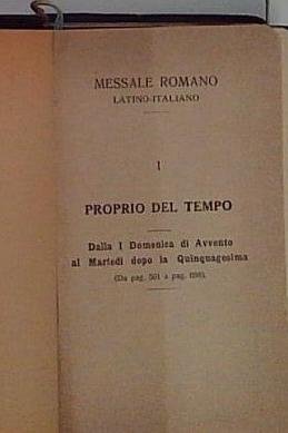 messale romano latino italiano 1 proprio del tempo dalla 1 … | Immagine principale