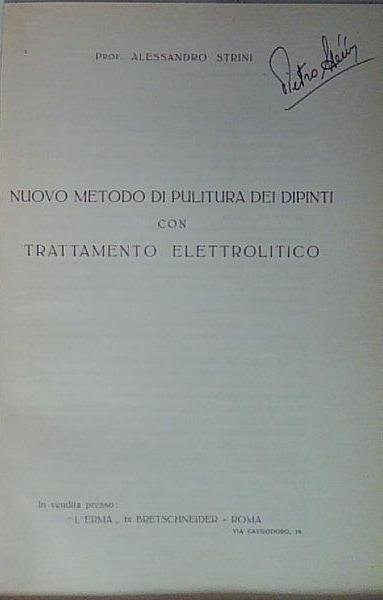 nuovo metodo di pulitura dei dipinti con trattamento elettrolitico