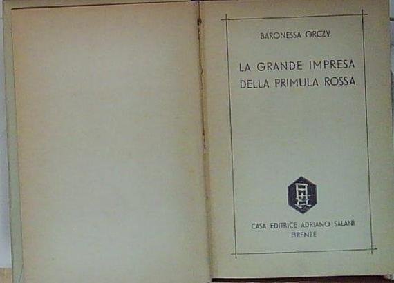 Orczy LA GRANDE IMPRESA DELLA PRIMULA ROSSA | Immagine principale