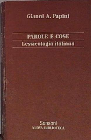 Parole e cose. Lessicologia italiana | Immagine principale