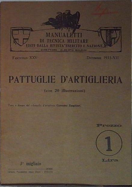 pattuglie d'artiglieria fasc xxv dic 1933 | Immagine principale