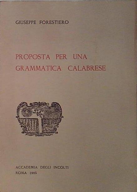 proposta per una grammatica calabrese | Immagine principale