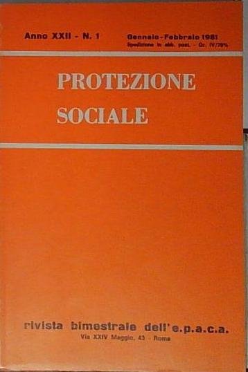 protezione sociale rivista epaca anno xxii n 1 gen feb … | Immagine principale