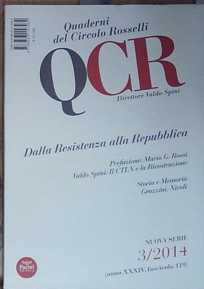 Quaderni del circolo rosselli. prefazione di mario g. rossi. QCR. … | Immagine principale