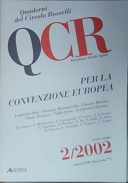 QUADERNI DEL CIRCOLO ROSSELLI QCR 2 2002 | Immagine principale