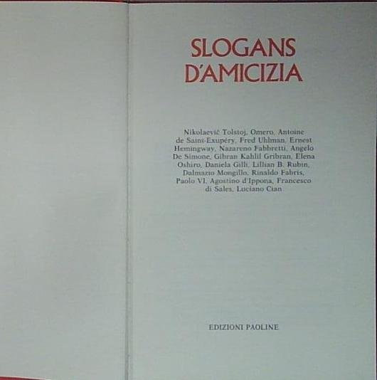 SLOGANS D’AMICIZIA Generico | Immagine Gallery 2