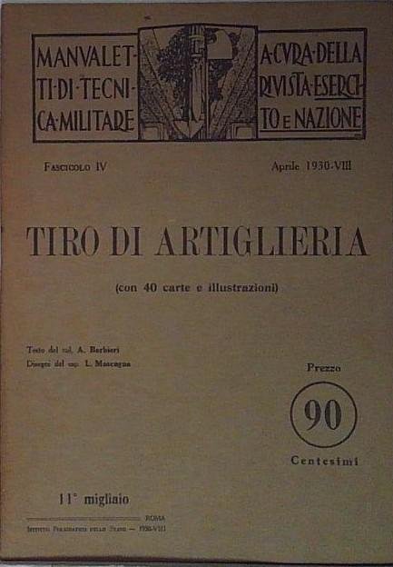 tiro d'artiglieria fasc iv apr 1930 | Immagine principale
