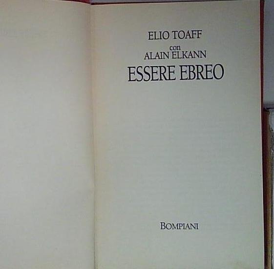 toaff ESSERE EBREO Bompiani | Immagine Gallery 2