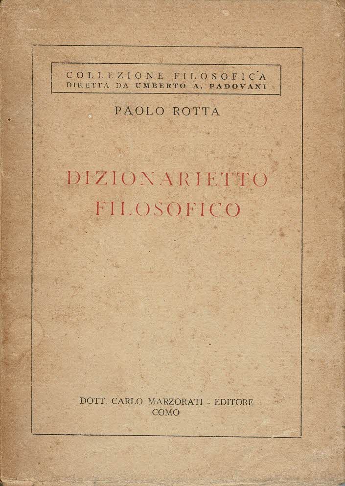 Dizionarietto filosofico