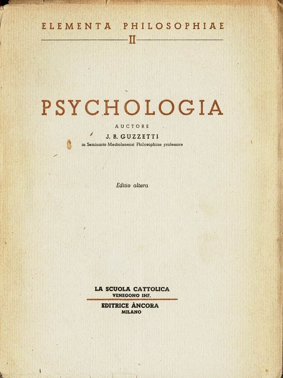 Elementa philosophiae 2 Psychologia | Immagine principale