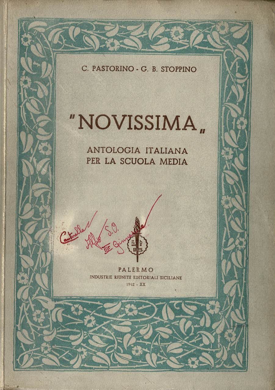 "Novissima" Antologia italiana per la scuola media